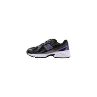 Image 3 : Baskets New Balance 740 femme noir violet, vue arrière avec logo et finitions métallisées années 2000 — Delvale