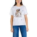 Liu Jo T-shirt Femme Blanc Imprimé Animaux & Strass
