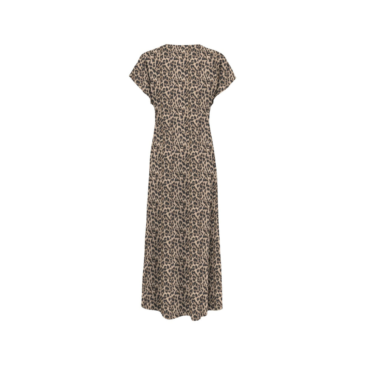 Image 4 : Robe longue Only léopard portée avec des escarpins nude, look casual chic complet — Delvale