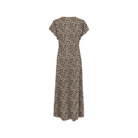 Image 4 : Robe longue Only léopard portée avec des escarpins nude, look casual chic complet — Delvale