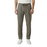 Image 1 : Pantalon homme Gianni Lupo vert fermeture lacets vue de face — delvale