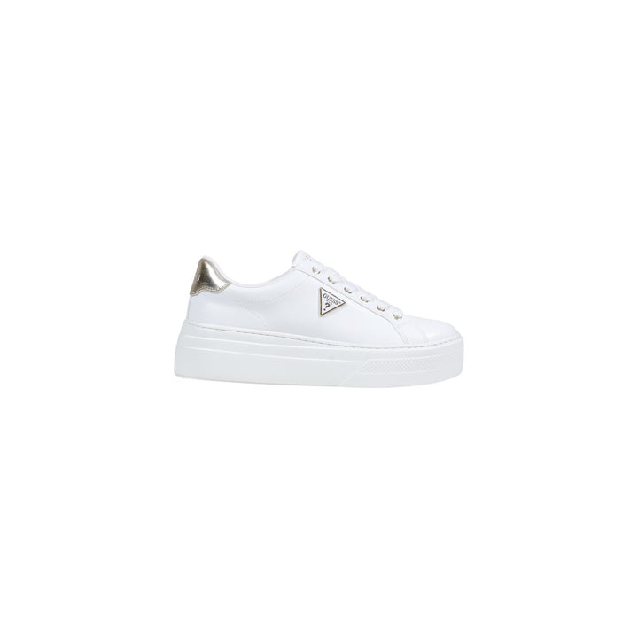 Image 1 : Baskets femme Guess blanc lacets vue de face — delvale