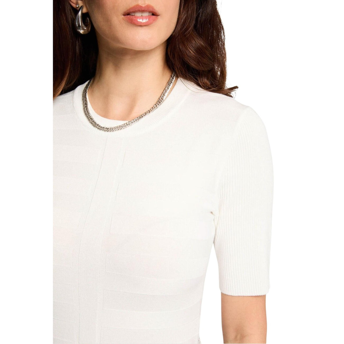 Image 3 : T-shirt Morgan De Toi femme blanc vue complète coupe moderne — delvale