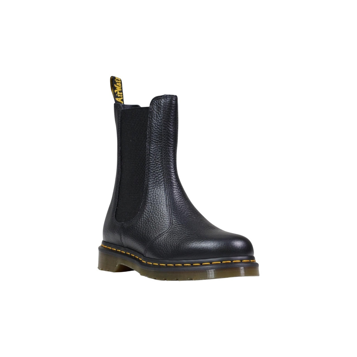 Image 2 : Bottes Dr. Martens 2976 Hi femme noir, détail du profil et de la semelle signature — Delvale