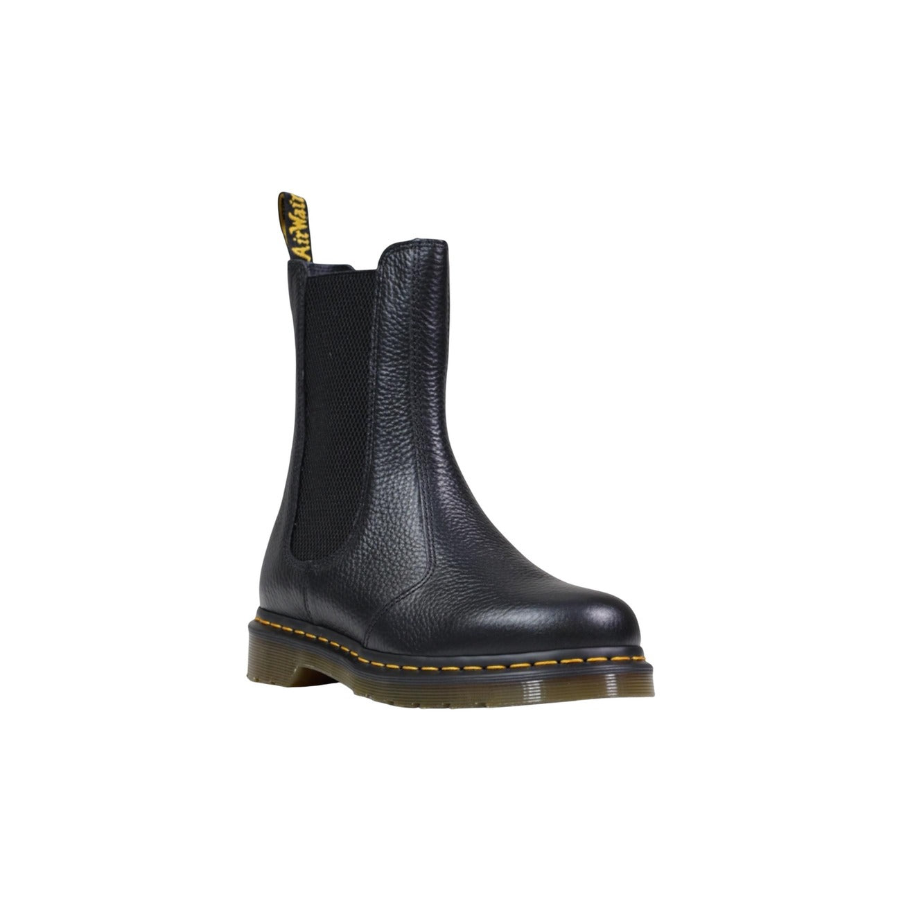 Botte Dr. Martens 2976 Hi Milled Nappa femme noire vue avant trois-quarts