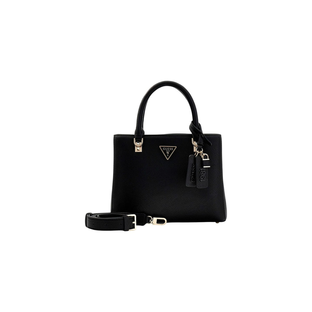 Image 2 : Sac Guess noir femme vue détaillée avec signature authentique — delvale