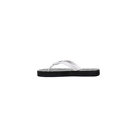 Image 3 : Profil des tongs Armani Exchange femme noires, semelle caoutchouc antidérapante — delvale