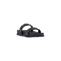 Image 2 : Mules Armani Exchange femme noires à bout pointu, vue de profil — delvale