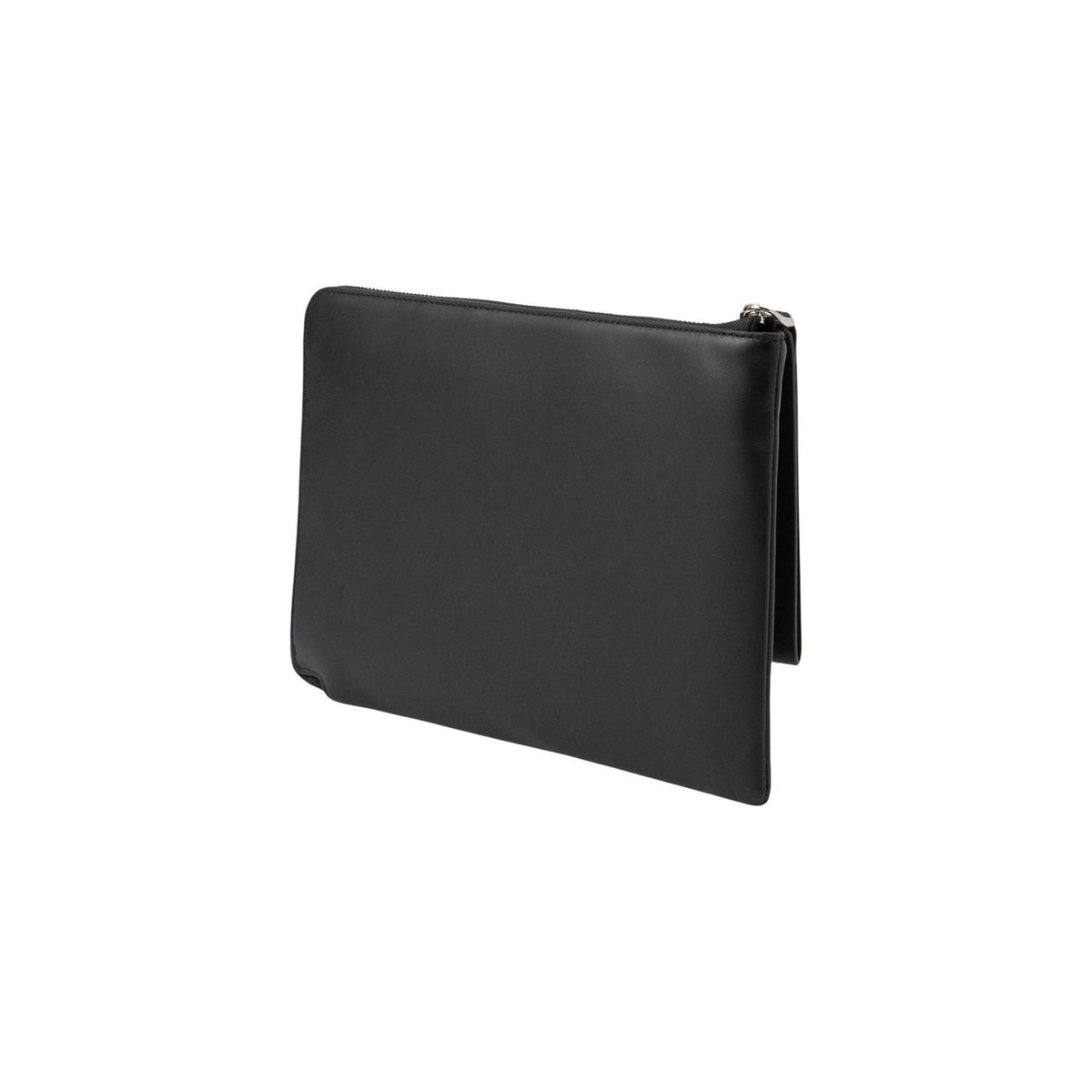 Image 2 : Calvin Klein pochette cuir noir minimaliste avec signature métal discrète pour homme — Delvale