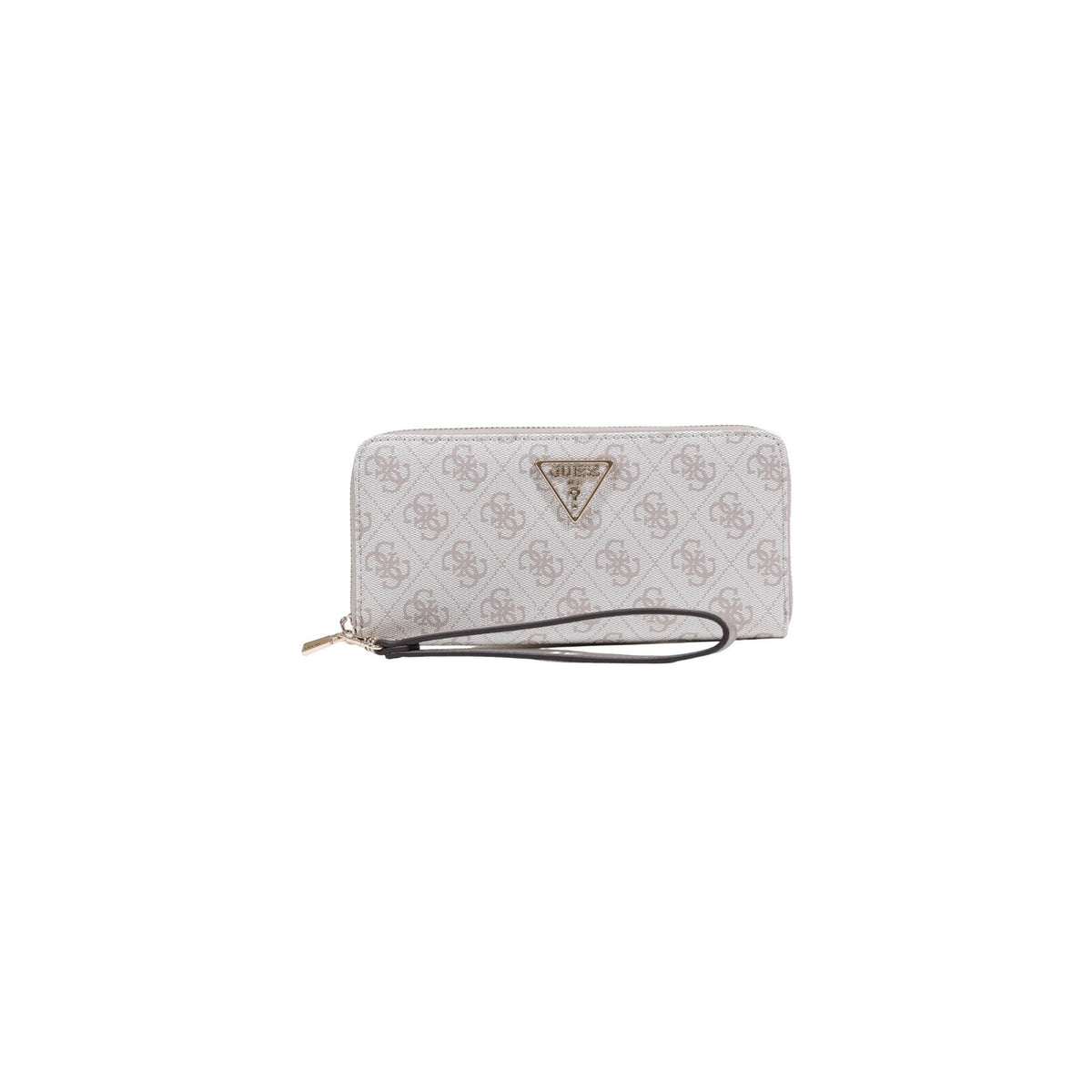 Image 1 : Portefeuille Guess femme beige zippé compact vue de face — delvale