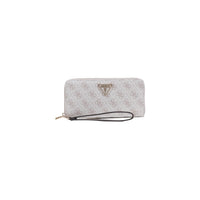Image 1 : Portefeuille Guess femme beige zippé compact vue de face — delvale