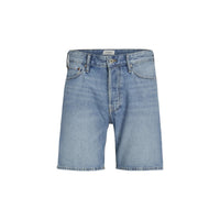 Image 1 : Bermuda homme Jack & Jones bleu azur, vue de face, fermeture zip et bouton — delvale
