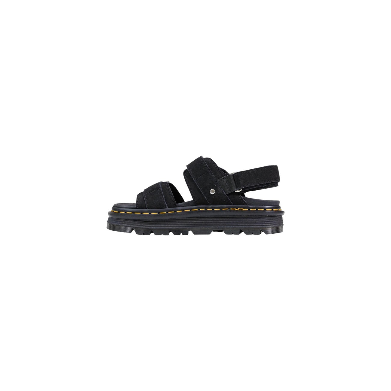 Dr. Martens Zebzag Suede Sandals noires femme vue de profil