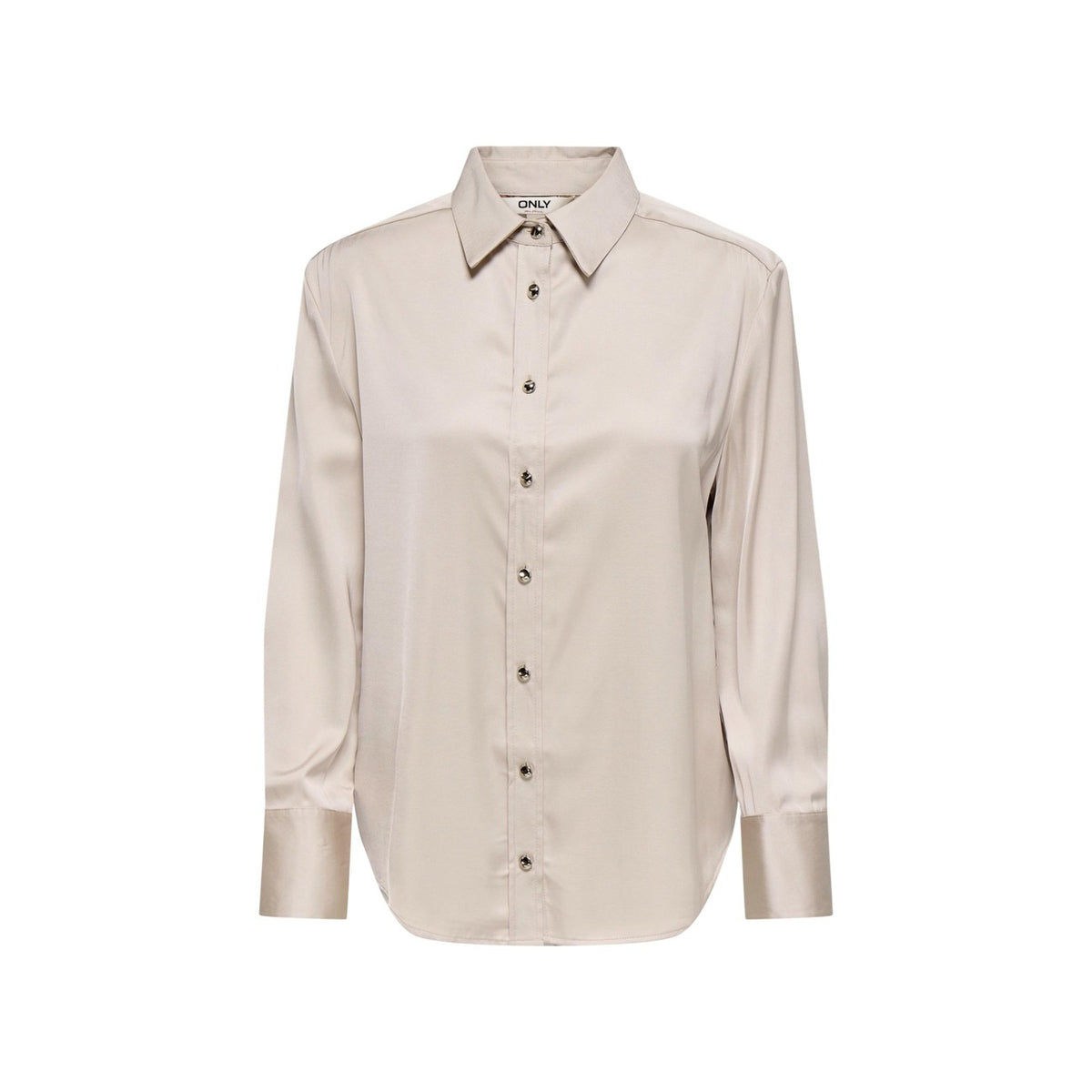 Image 3 : Chemise Only beige femme manches longues coupe fluide — delvale