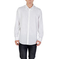 Armani Exchange Chemise Homme Manches Longues Col Classique Blanc