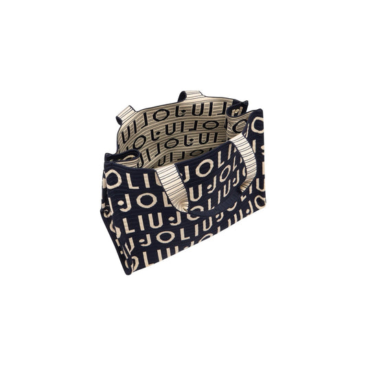 Image 2 : Sac cabas Liu Jo femme en polyester jacquard, anses courtes, coloris bleu marine — Delvale