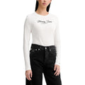 Tommy Hilfiger Jeans T-shirt Femme Blanc Manches Longues Col Rond