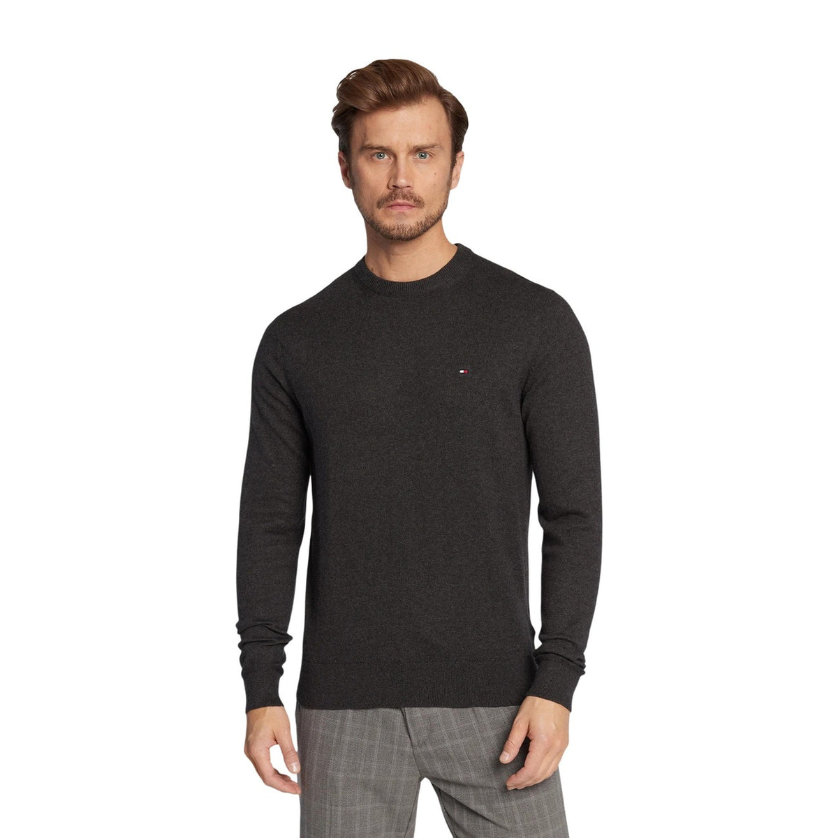 Tommy Hilfiger – Pull Homme Col Rond Signature Noir