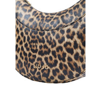 Image 2 : Sac bandoulière compact Liu Jo imprimé animal print léopard, accents dorés et logo Liu Jo en façade, fond blanc — Delvale