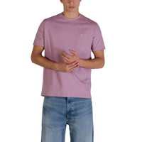 Image 8 : T-shirt Calvin Klein Jeans homme bleu azur détail matière coton — Delvale