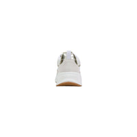 Image 4 : Vue de trois quarts avant des baskets chunky Tommy Hilfiger femme mettant en valeur les lacets blancs et les reflets dorés — Delvale