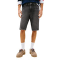 Tommy Hilfiger Jeans Bermuda Homme Noir Denim Coton Organique Revers Roulé