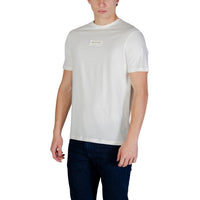 Image 2 : Détail col rond t-shirt blanc Armani Exchange coton premium — Delvale