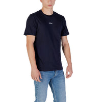 Image 3 : T-shirt Replay homme bleu porté, coupe regular fit manches courtes — Delvale