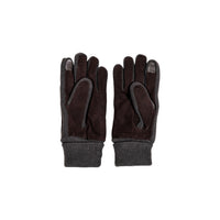 Image 2 : Détail couture et finition cuir des gants homme Barbour marron — Delvale