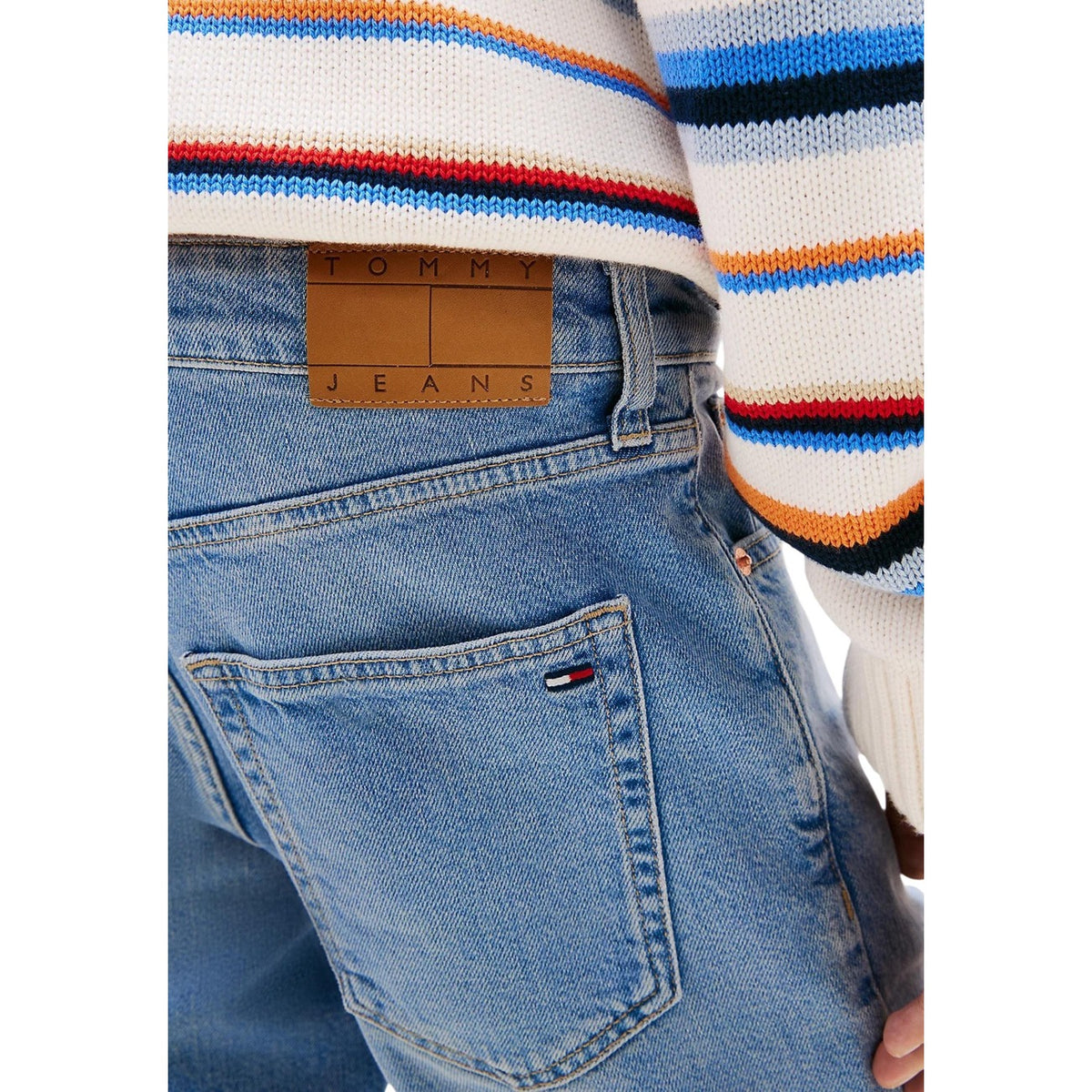 Détail Denim Lyocell Bleu Azur Bermuda Tommy Hilfiger Jeans Homme — Delvale