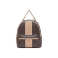 Liu Jo Sac à dos monogramme motif jacquard chaîne dorée