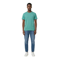 Image 2 : T-shirt Tommy Hilfiger Jeans homme vert, détail du col rond et des manches courtes — Delvale