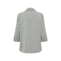 Image 4 : Silhouette complète du blazer Only femme porté avec un pantalon coordonné palazzo gris — Delvale