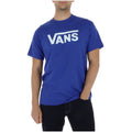 Vans T-shirt Heren Blauw Bedrukt Ronde Hals Korte Mouwen