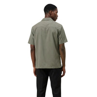 Image 2 : Chemise homme Gianni Lupo verte manches courtes col classique vue de dos — delvale