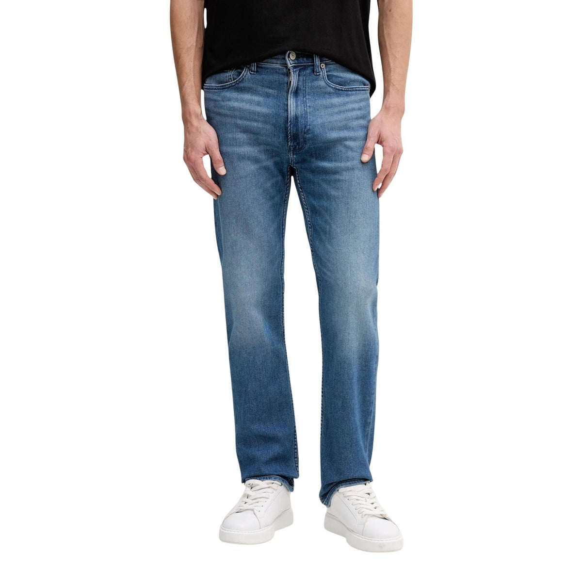 Image 1 : Jean Calvin Klein Jeans homme bleu coupe regular avec fermeture zip — Delvale