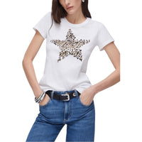 Image 5 : Look casual-chic avec le t-shirt femme Liu Jo blanc à imprimé floral printanier et jean gris anthracite — Delvale