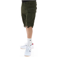 G-Star Bermuda Cargo Homme Vert Kaki Coupe Droite Vue Portée — Delvale