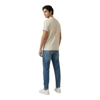 Image 2 : Détail col rond t-shirt Calvin Klein Jeans homme beige — Delvale