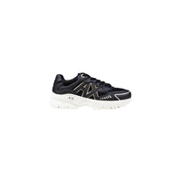 Image 1 : Baskets Armani Exchange homme noires avec semelle épaisse et lacets, vue de profil — Delvale
