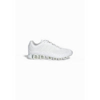 Image 1 : Basket Adidas Originals homme blanche vue de profil gauche, semelle sculptée ajourée aux bulles ovales entrelacées et tige en mesh perforé — Delvale