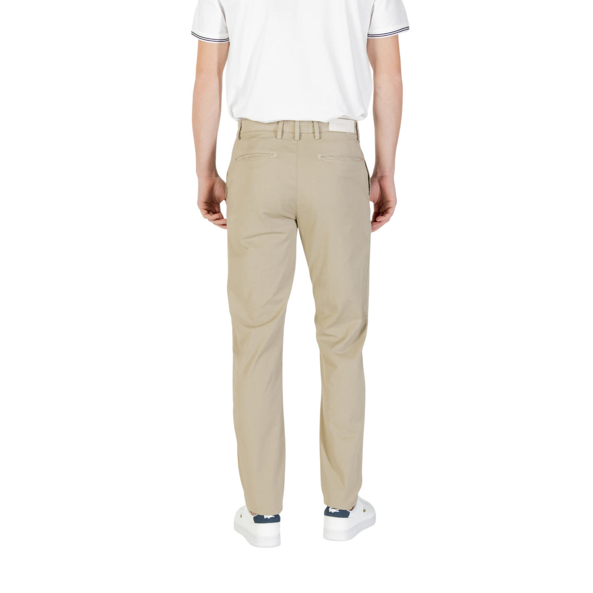 Image 2 : Pantalon Replay homme vert, détail fermeture zip et bouton — Delvale