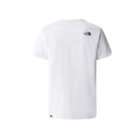 Image 2 : Vue de face du t-shirt The North Face homme blanc, coupe droite, logo The North Face visible sur le côté poitrine — Delvale