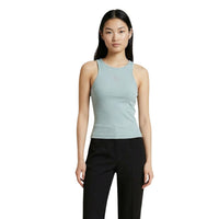 Image 1 : Débardeur Guess femme vert col rond stretch vue de face — delvale