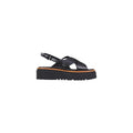 Liu Jo Sandales Femme Plateforme Cuir Noir Lanières Croisées