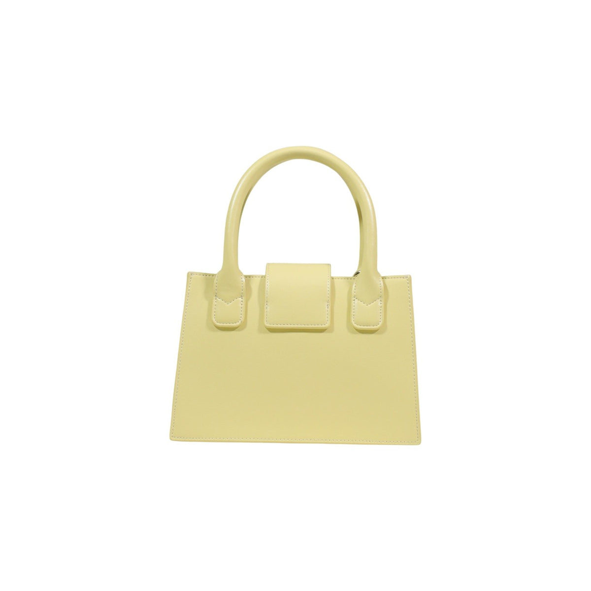 Image 3 : Vue de profil du mini sac Armani Exchange femme révélant la forme trapézoïdale structurée et les anses rigides — Delvale
