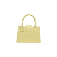 Image 3 : Vue de profil du mini sac Armani Exchange femme révélant la forme trapézoïdale structurée et les anses rigides — Delvale