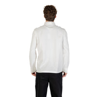 Image 2 : Détail col polo et encolure ronde du t-shirt Armani Exchange blanc homme — Delvale