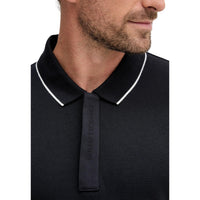 Polo Armani Exchange homme bleu marine — détail col polo liseré blanc contrasté — Delvale