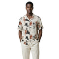 Antony Morato Chemise Manches Courtes Imprimé Abstrait Lin & Viscose